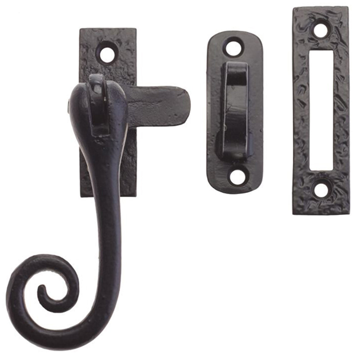 FOX CASEMENT FASTENER CURLY BLK by ZOO HARDWARE LTD