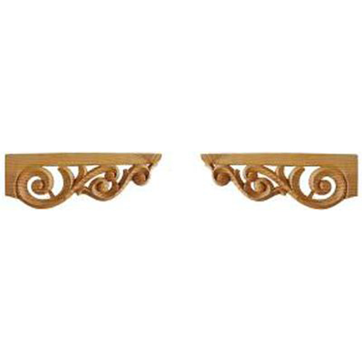 CARVED SCROLLED SPADREL MEDIUM PAIR