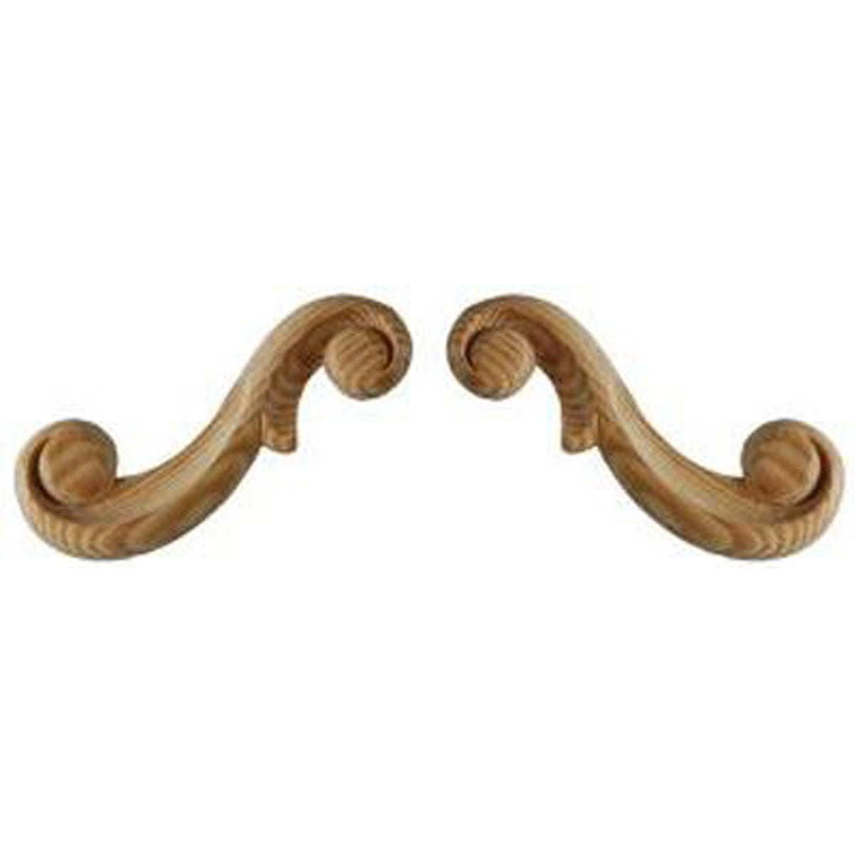 CARVED CFLOWER SCROLLED RAIL PAIR