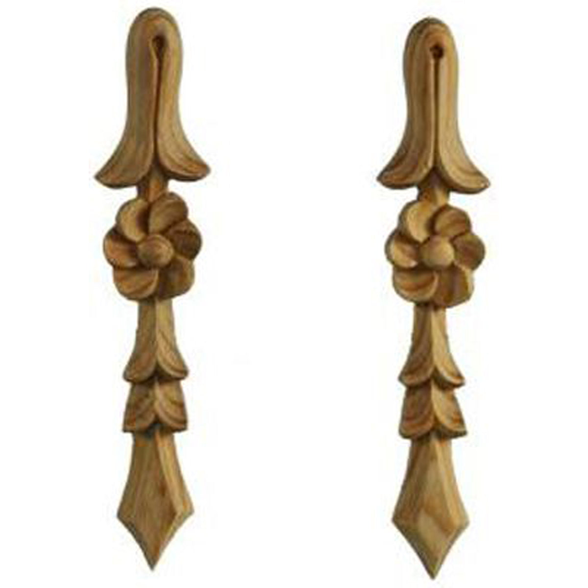 Carved Tudor Rose Large — Pair