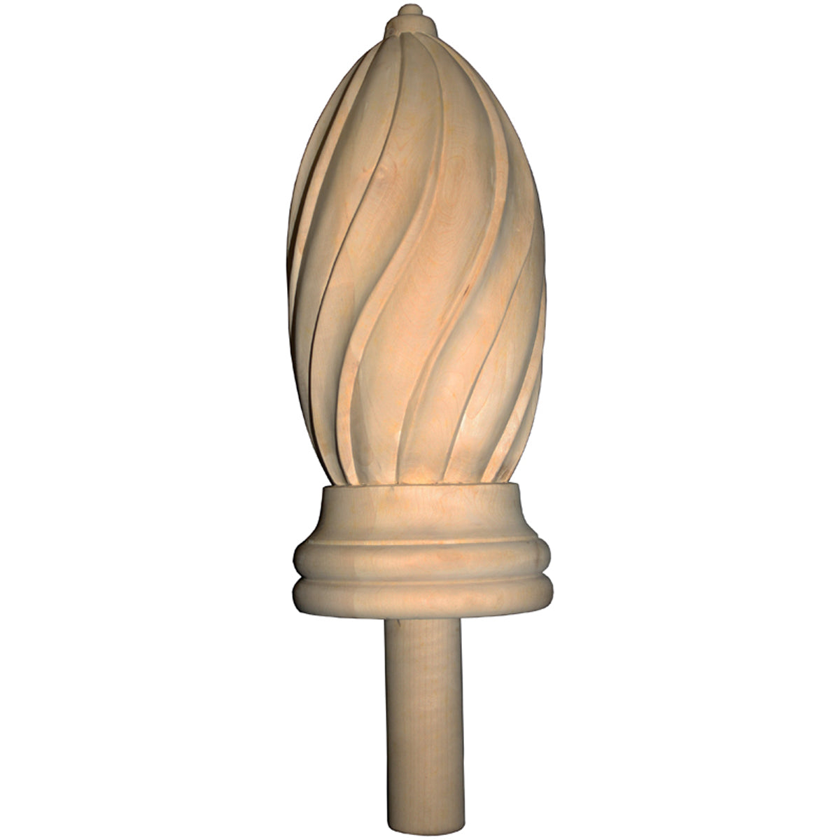 Carved Newell Post Knob Large — Maple