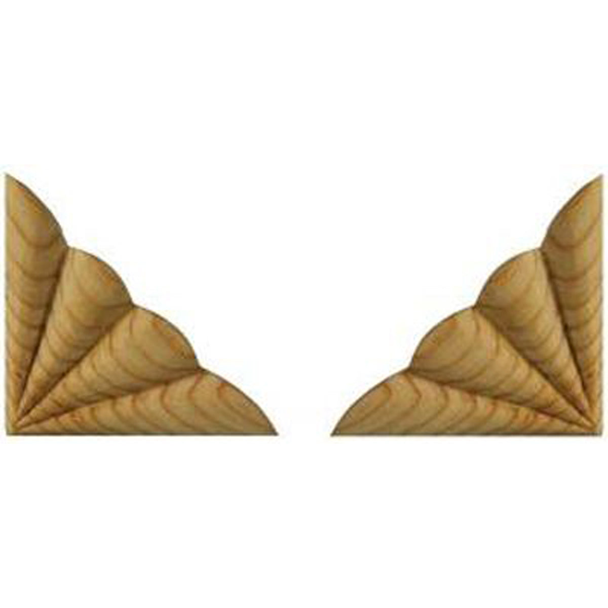 CARVED CLASSIC CORNER FAN PAIR