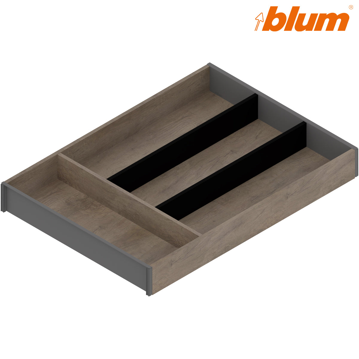 BLUM LEGRABOX AMBIA-LINE CUTLERY INSERT 4COMP 450x300x51 OAK