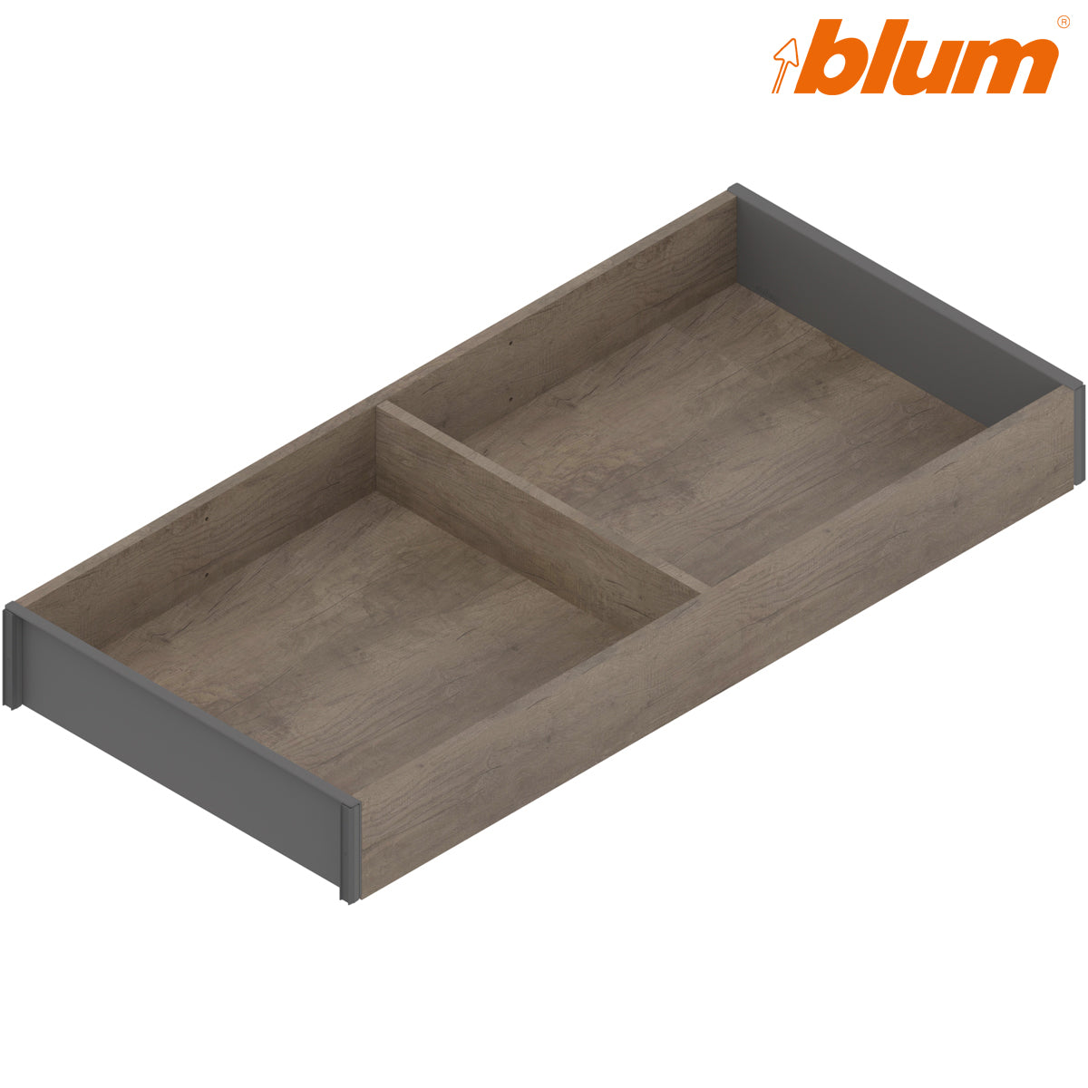 BLUM LEGRABOX AMBIA-LINE NARROW FRAME 450x200x51 OAK