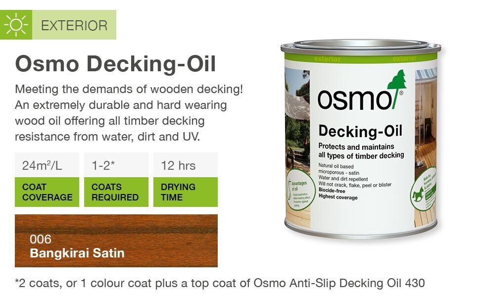 Osmo Teak Oil 007 Decking Oil 0.75L – Clear