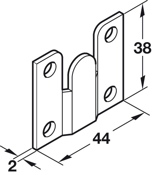 FLUSH MOUNT PLATE 1P LARGE ZP BX100 by DARO UK LTD