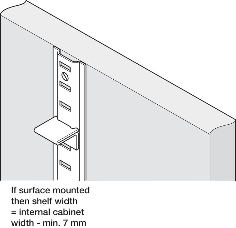Raised Bookcase Strip 1829x24mm – Black