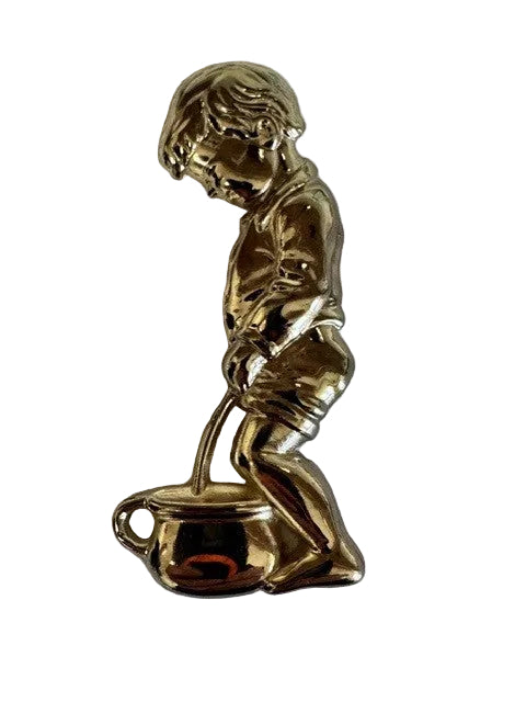 Male WC Sign Polished Brass 86mm | DH505B