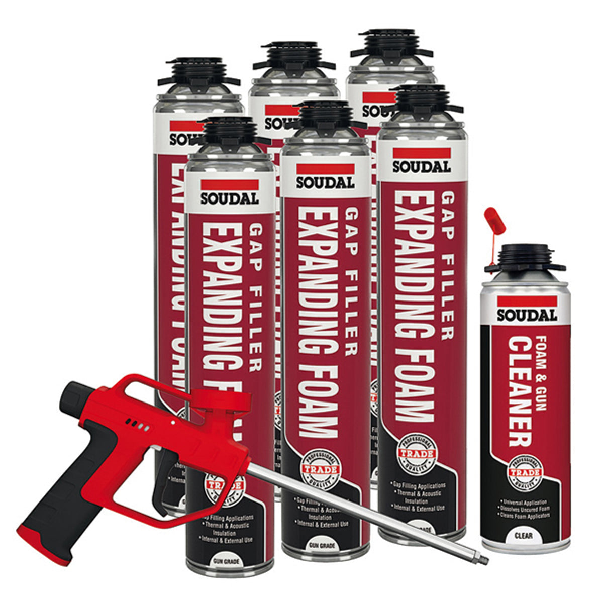 SOUDAL GAP FILLER GUN BOX SET