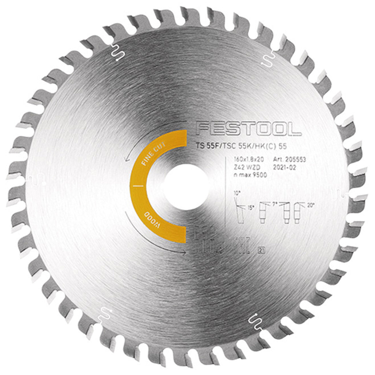 FESTOOL WD42 FINE SAW BLADE D160