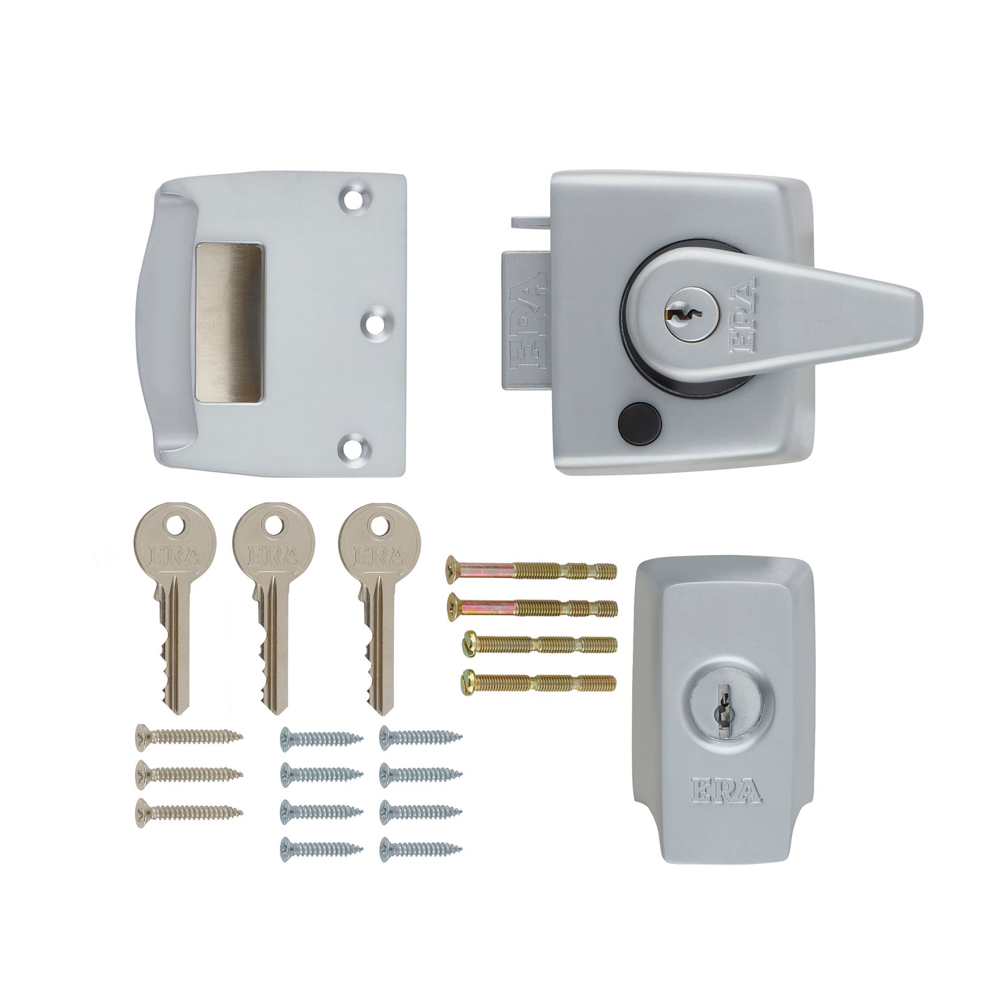 ERA British Standard Nightlatch Narrow 40mm Satin Chrome | DF1830S