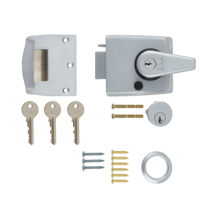 ERA Double Locking Nightlatch 60mm Satin Chrome | DF193SC