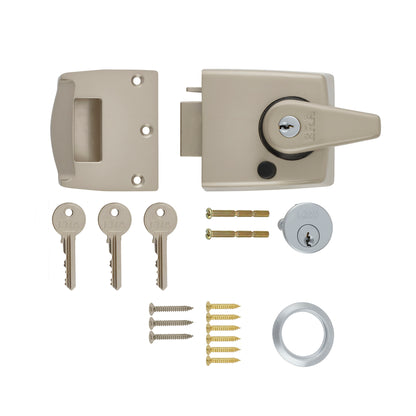 ERA Double Locking Nightlatch 60mm Satin Nickel | DF193NP
