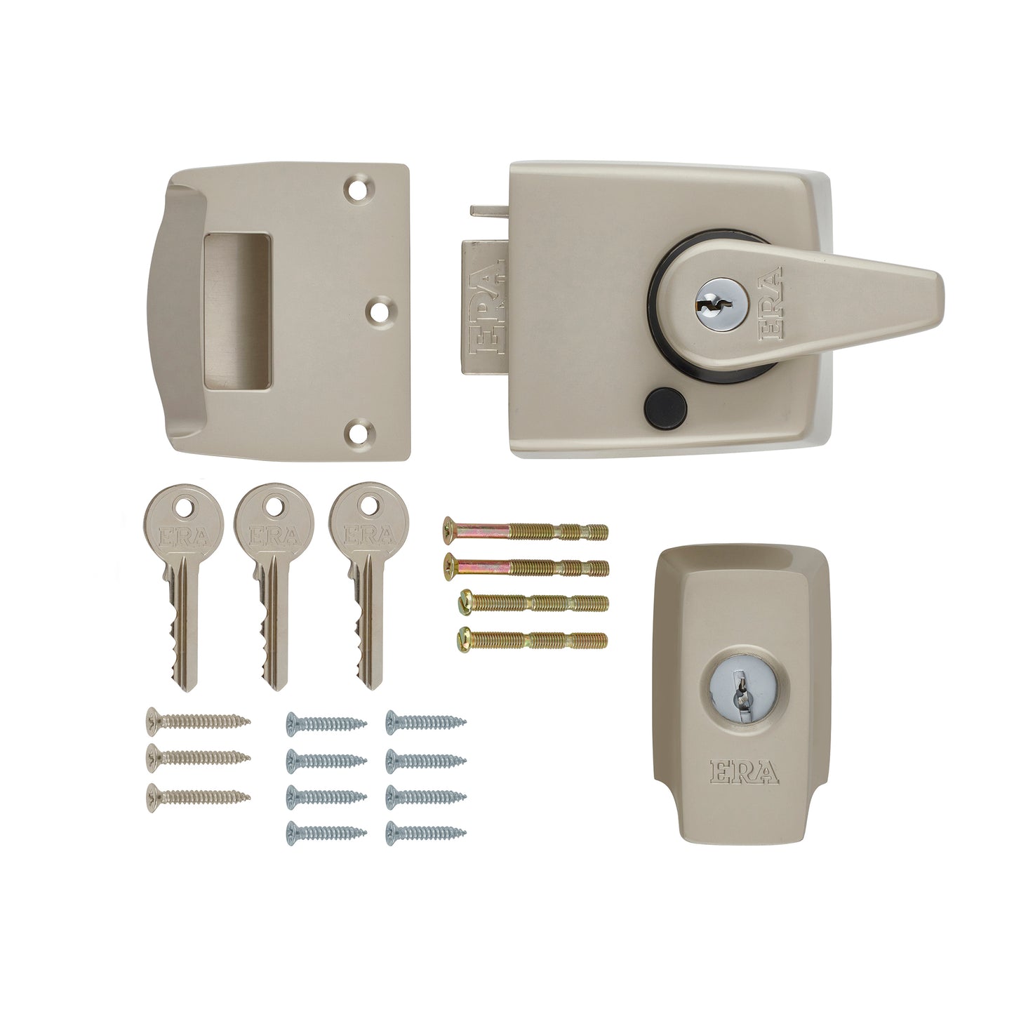 ERA British Standard Nightlatch 60mm Satin Nickel | DF1930SN