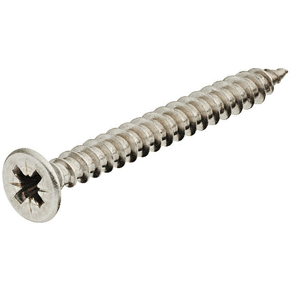 HOSPA 4.0 x 35mm countersunk zinc plated steel screws with cross-slot head for furniture, cabinet, panel and joinery fixing.