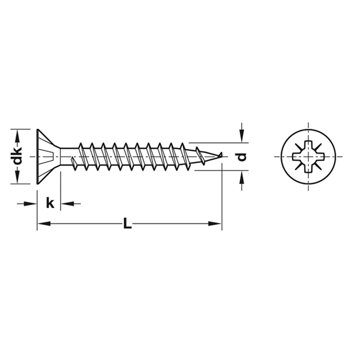 SPAX SCREW CSK PZ2 FT D4.5x60 x100