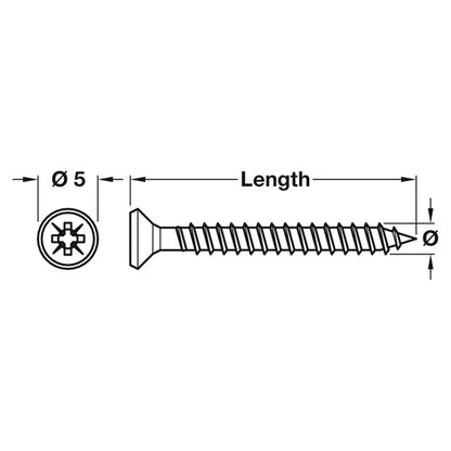SPAX HINGE SCR CS ZYP D3.0x25 BX100