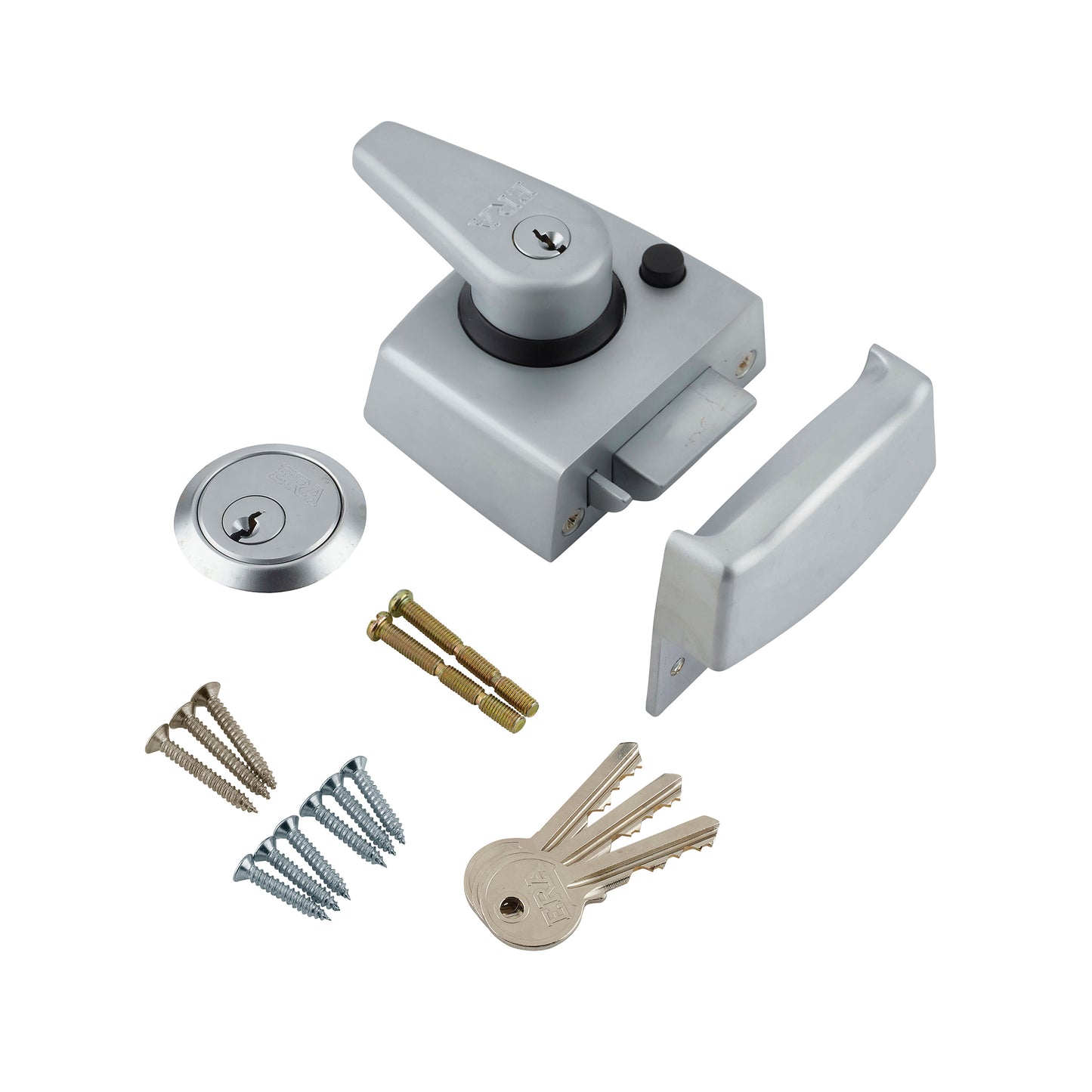 ERA Double Locking Nightlatch Narrow 40mm Satin Chrome | DF183B