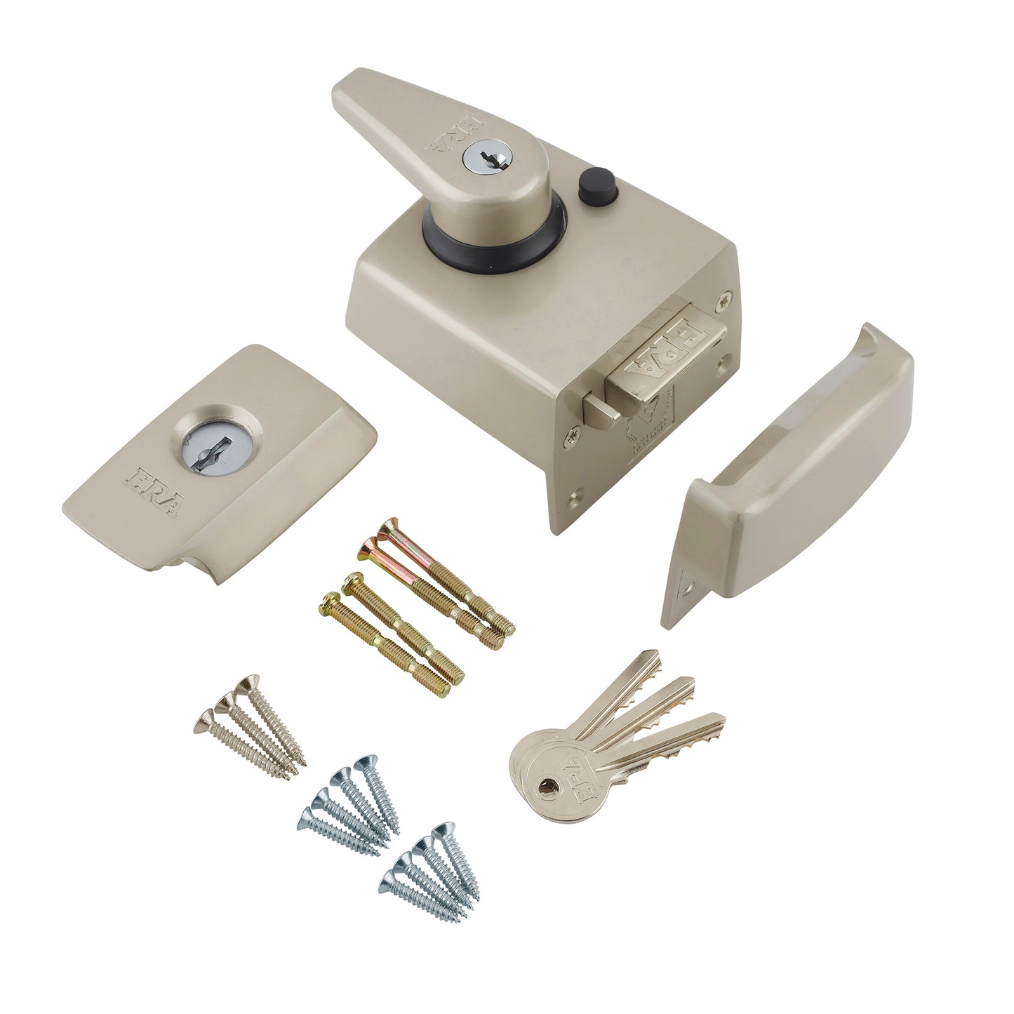 ERA British Standard Nightlatch Narrow 40mm Satin Nickel | DF1830SN