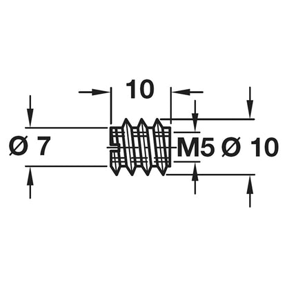 M05 SCREW IN SLEEVE D10.0x10 BRI x100
