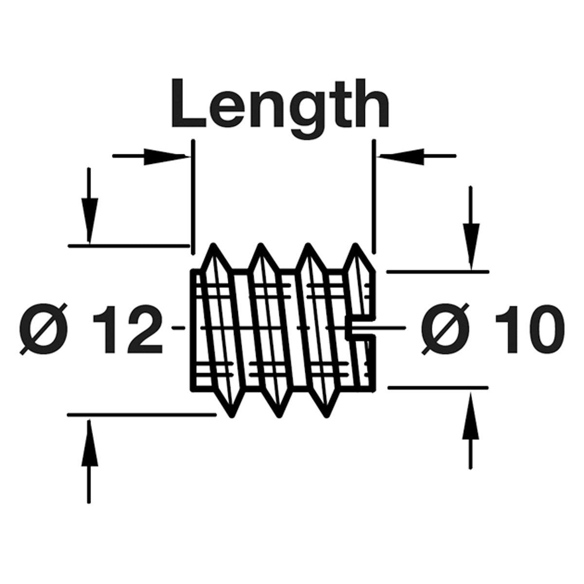M06 SCREW IN SLEEVE D12.0x15 BRI x100