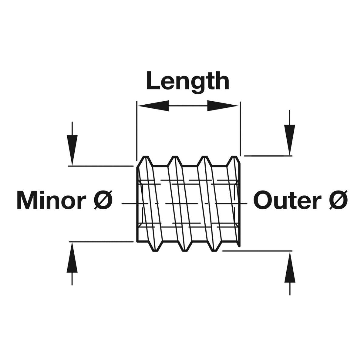 M08 SCREW IN SLEEVE D14.0x15 BRI x100