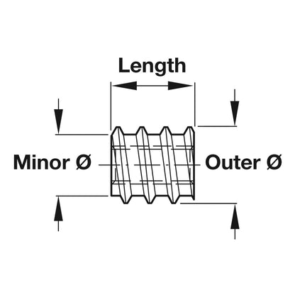 M08 SCREW IN SLEEVE D14.0x15 BRI x100