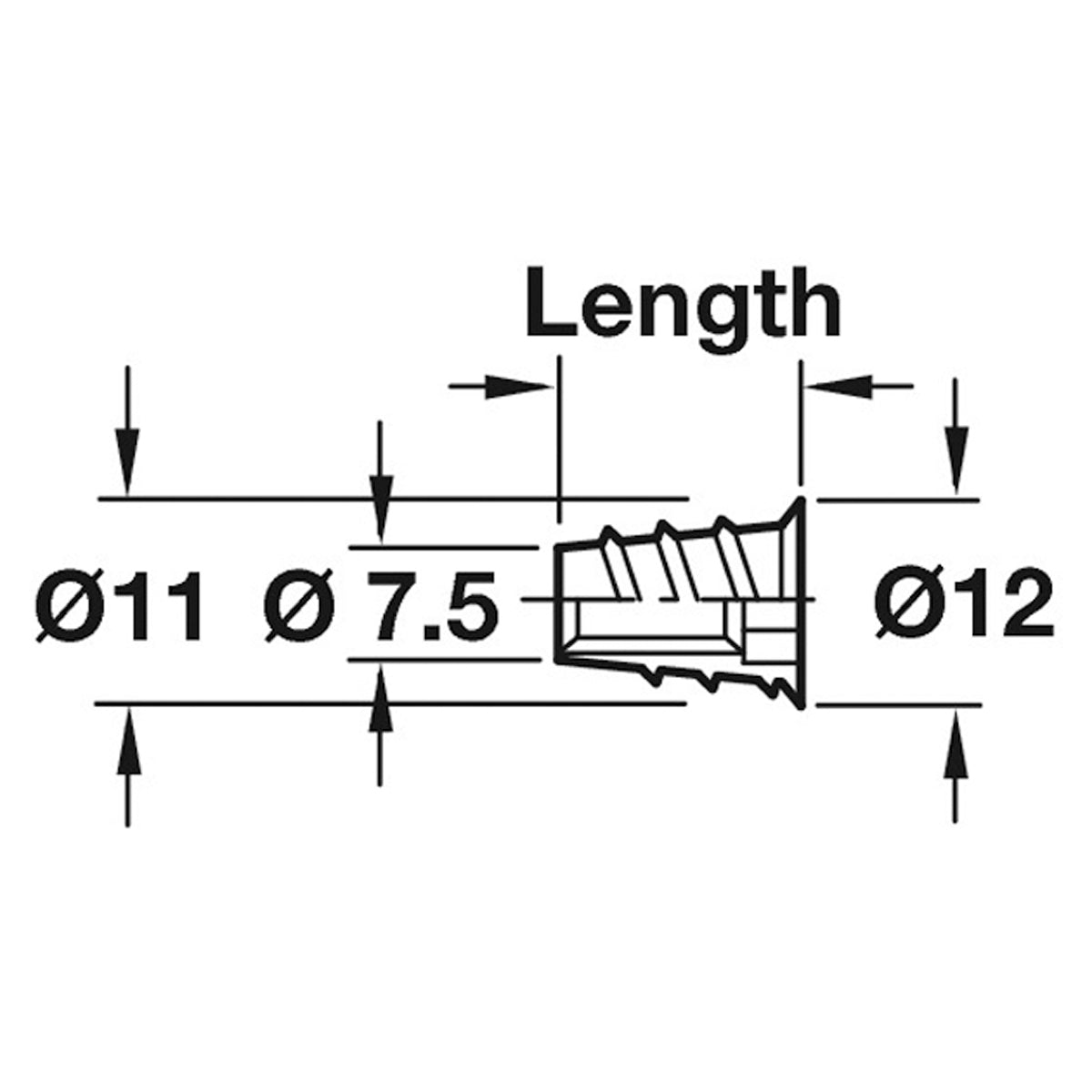 SCREW-IN SLEEVE SW06 D12x13 GLV x100