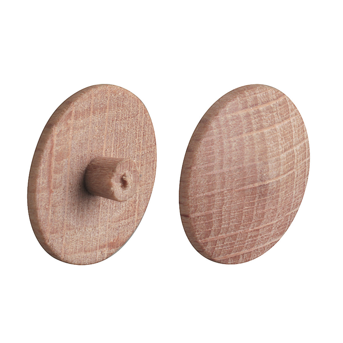 Solid Wood Cover Cap 13mm Press-Fit Unfinished Beech x100