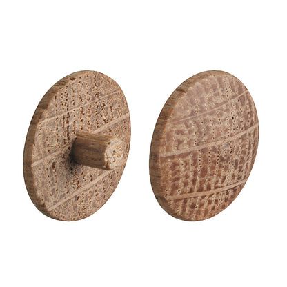 Solid Wood Cover Cap 13mm Press-Fit Unfinished Oak x100