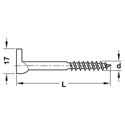 SCREW HOOK D5.2x50 ST/GLV