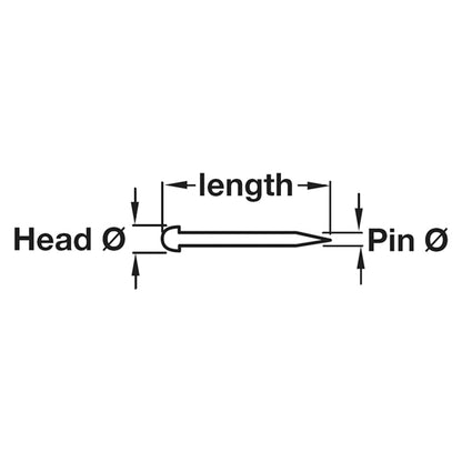 ROUND HEAD METAL PIN D3.0x15 ST/BP