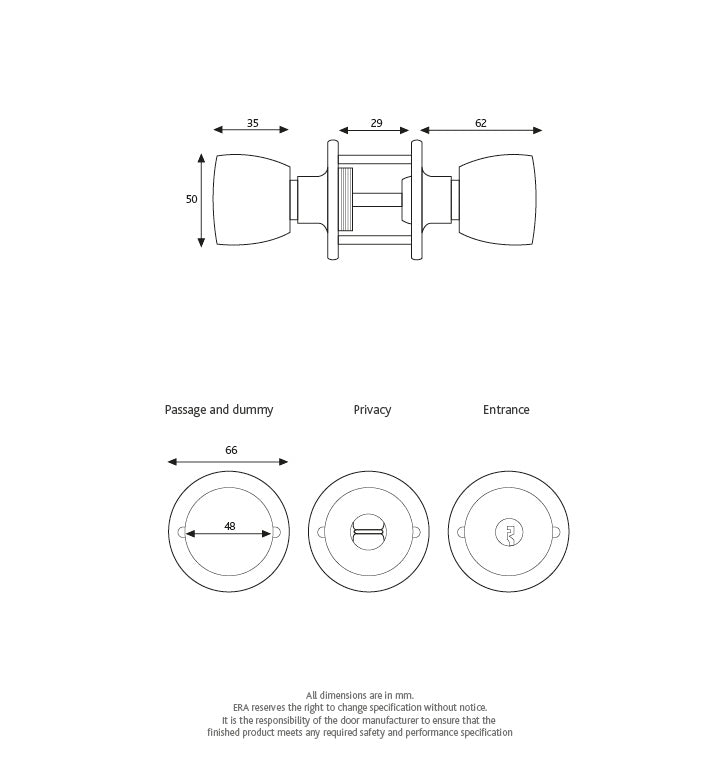 ERA Privacy Lock Silver | DF168-52
