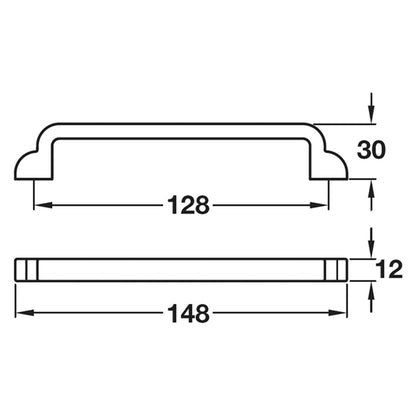 THEODORE PULL HANDLE 128HC ZA/ABR
