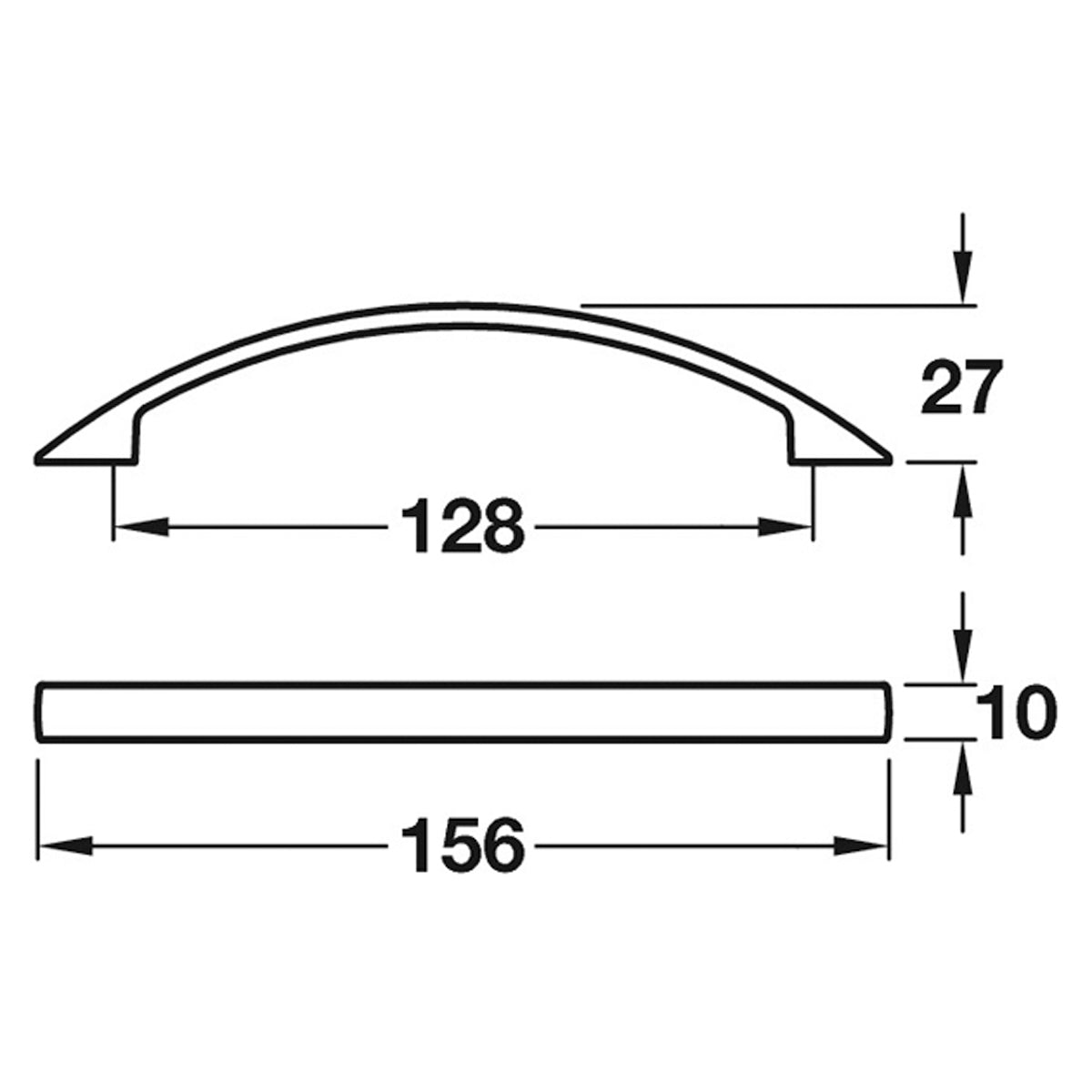 MITFORD PULL HANDLE 128HC ZA/PCP