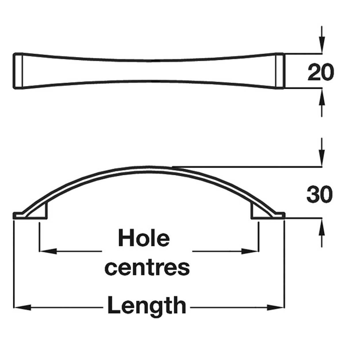 ODESSA BOW HANDLE 128HC ZA/BCO