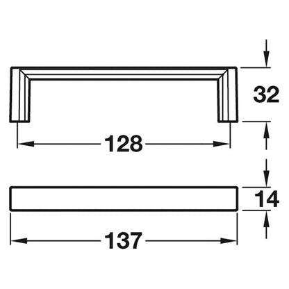 JUTLAND PULL HANDLE 128HC ZA/SSE