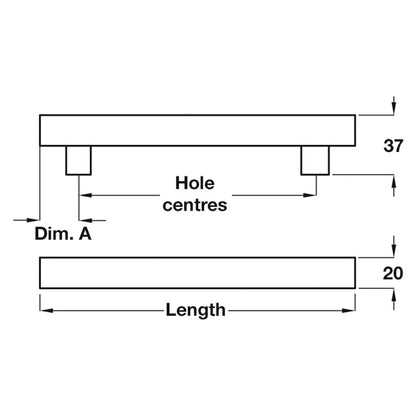 INDIA BAR HANDLE D20 595HC ST/ST