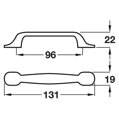 HENRIETTA D HANDLE 96HC 131 ALU/PCP