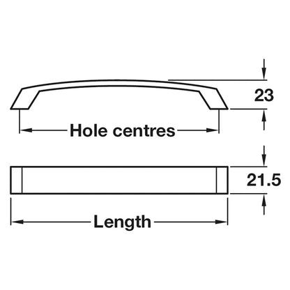 TAVISTOCK BOW HANDLE 160HC ALU/PCP