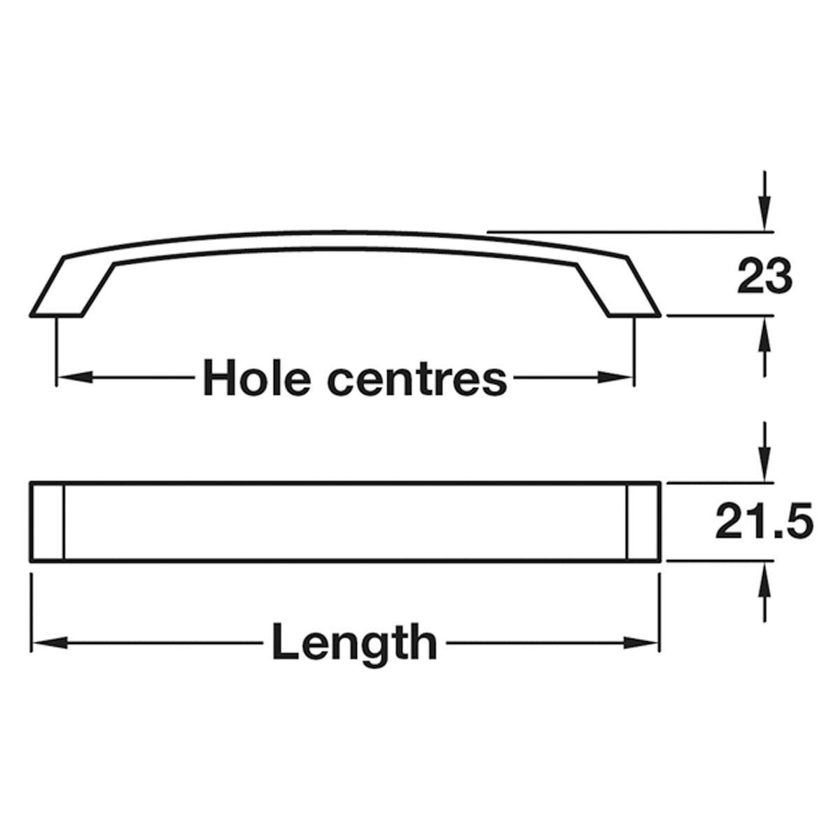 TAVISTOCK BOW HANDLE 160HC ALU/BNI