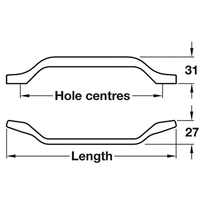 OSAKA PULL HANDLE 160HC 191 ZA/GPH