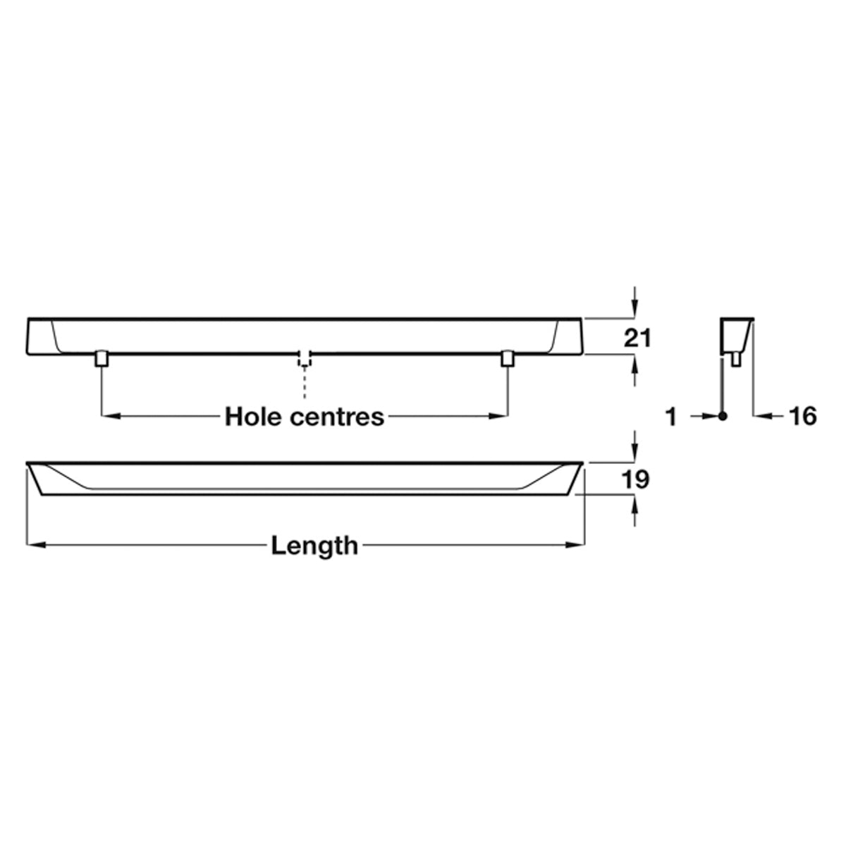 SINTESI INSET HANDLE 128HC ZA/PCP