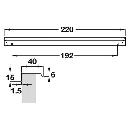 FINN TRIM HANDLE 192HC 220x15x40