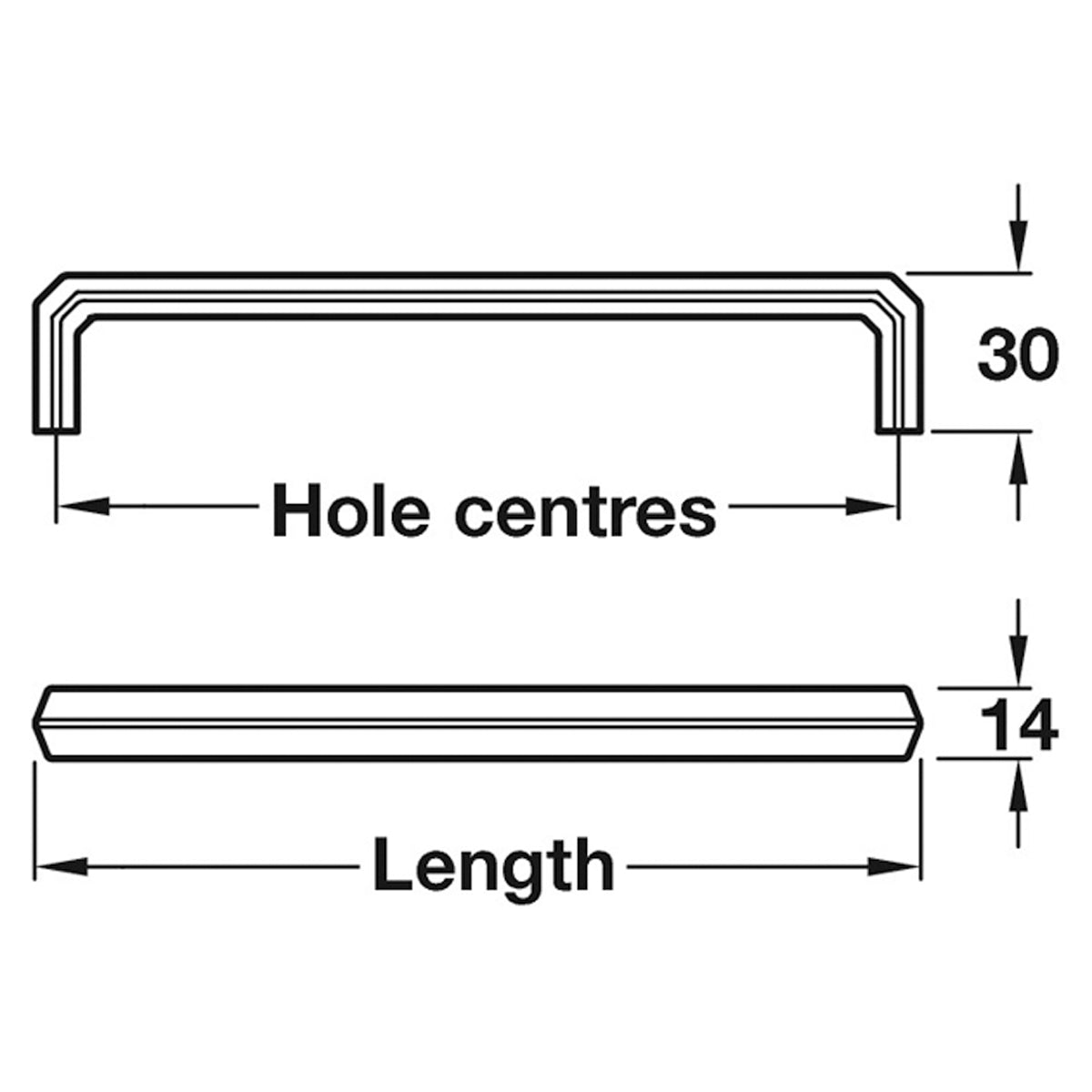 TARVOS PULL HANDLE 128HC ZA/GPH