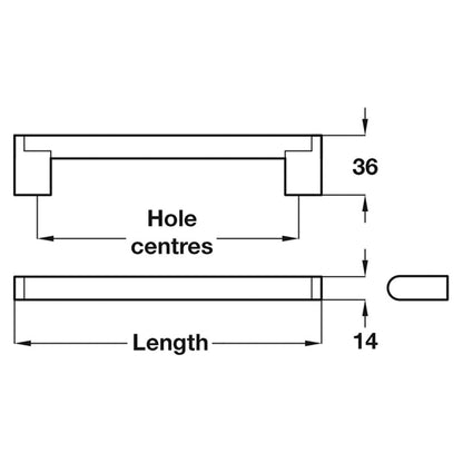 BOSTON BAR HANDLE 320HC ZA/STST