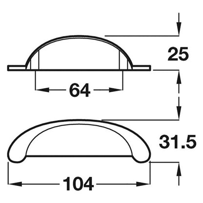 KNIGHTBRIDGE CUP HANDLE 64HC ZA/BNI