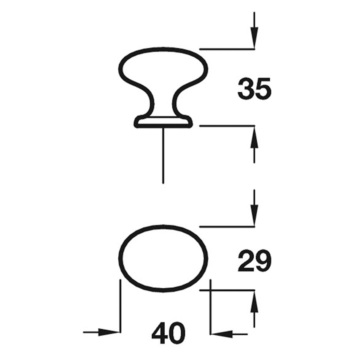 CHESTER KNOB 40x29x35 ZA/ABR