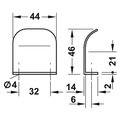 ELLA PULL HANDLE 32HC 44x14x46 ALU