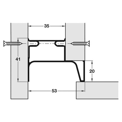GOLA E VERT END PROFILE 53x2400 GPH